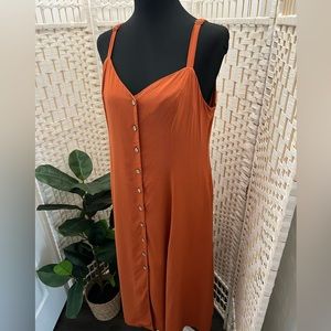 Rust Colored Crisscross Dress